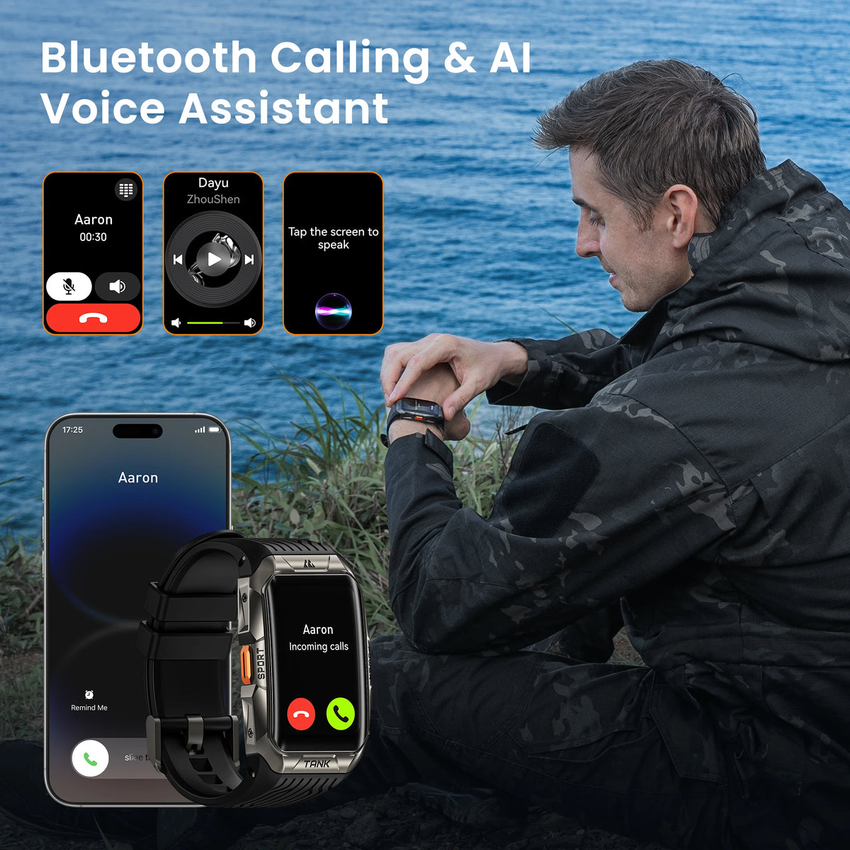 KOSPET Tank X2 Ultra GPS Smart Watch With Compass Altimeter