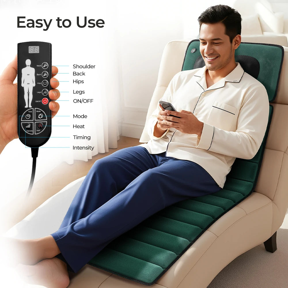 HOMEMASSA Full Body Vibration Massage Mat Back Neck Relief