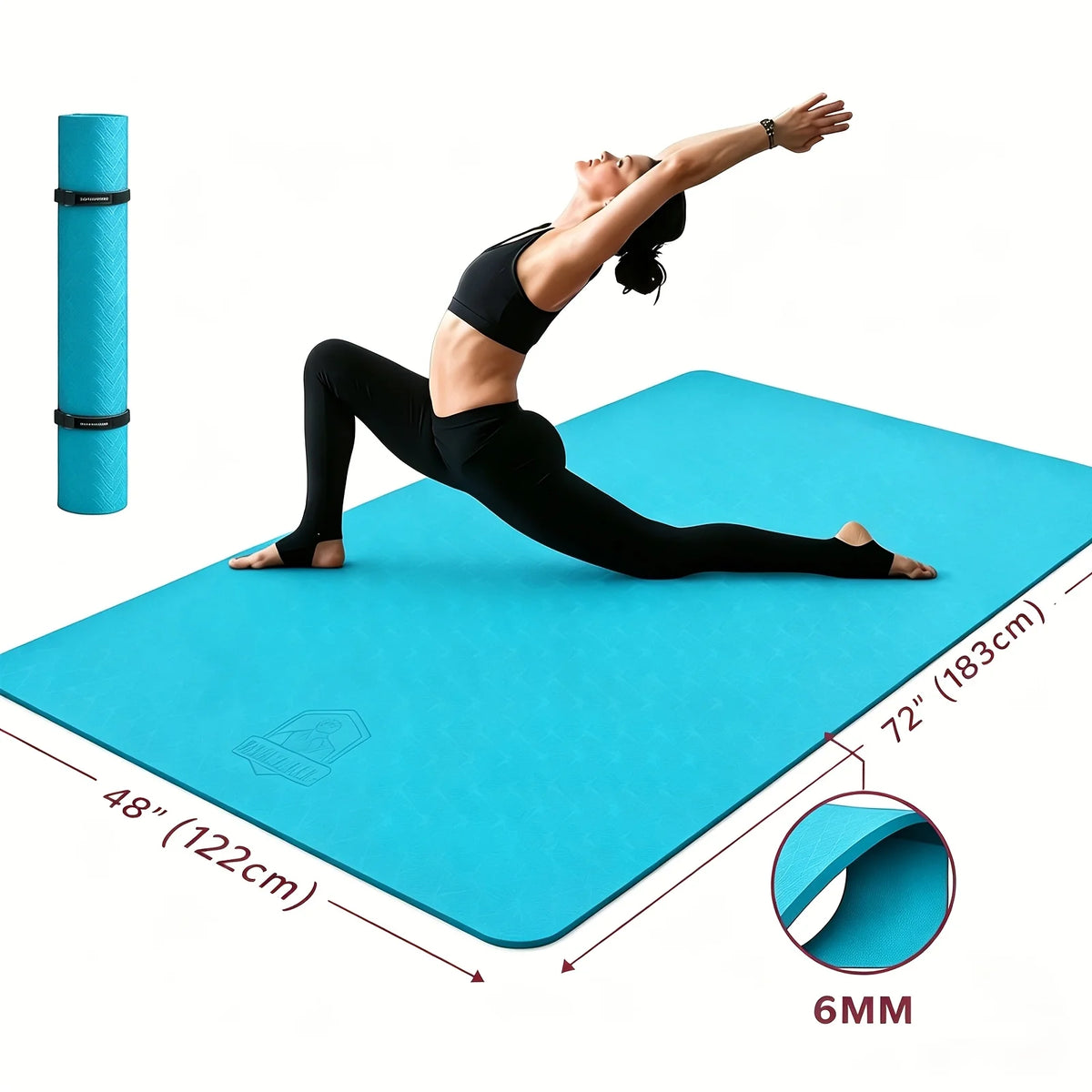 Hapbear TPE Extra Large Non Slip Yoga Mat With Bag