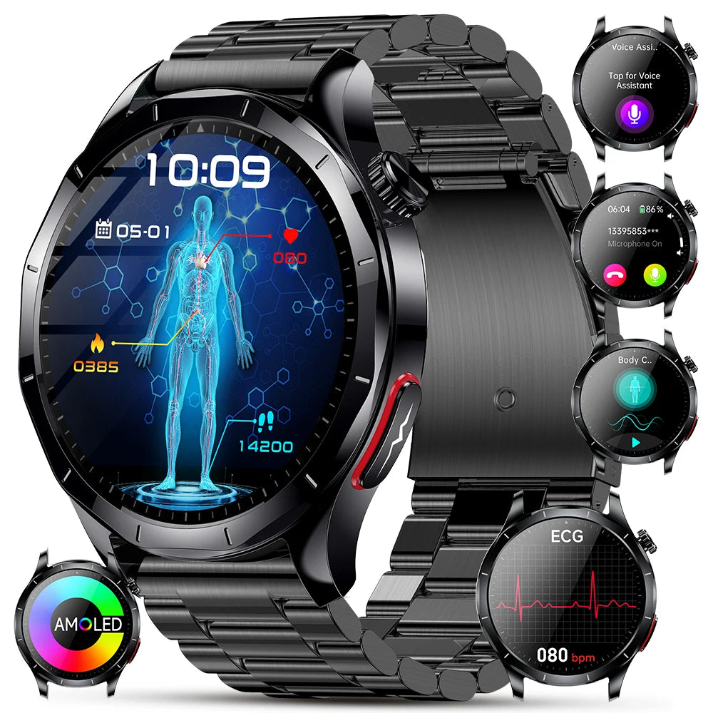 Marsyu Smartwatch With Ecg Ppg Blood Pressure Health Tracker