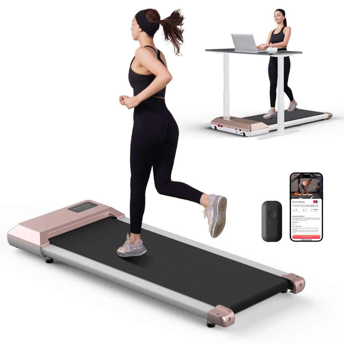 Superun Treadmill For Home With Bluetooth LCD Display