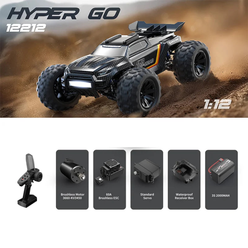 MJX Hyper Go 1/12 Brushless Motor 4WD RC Monster Truck