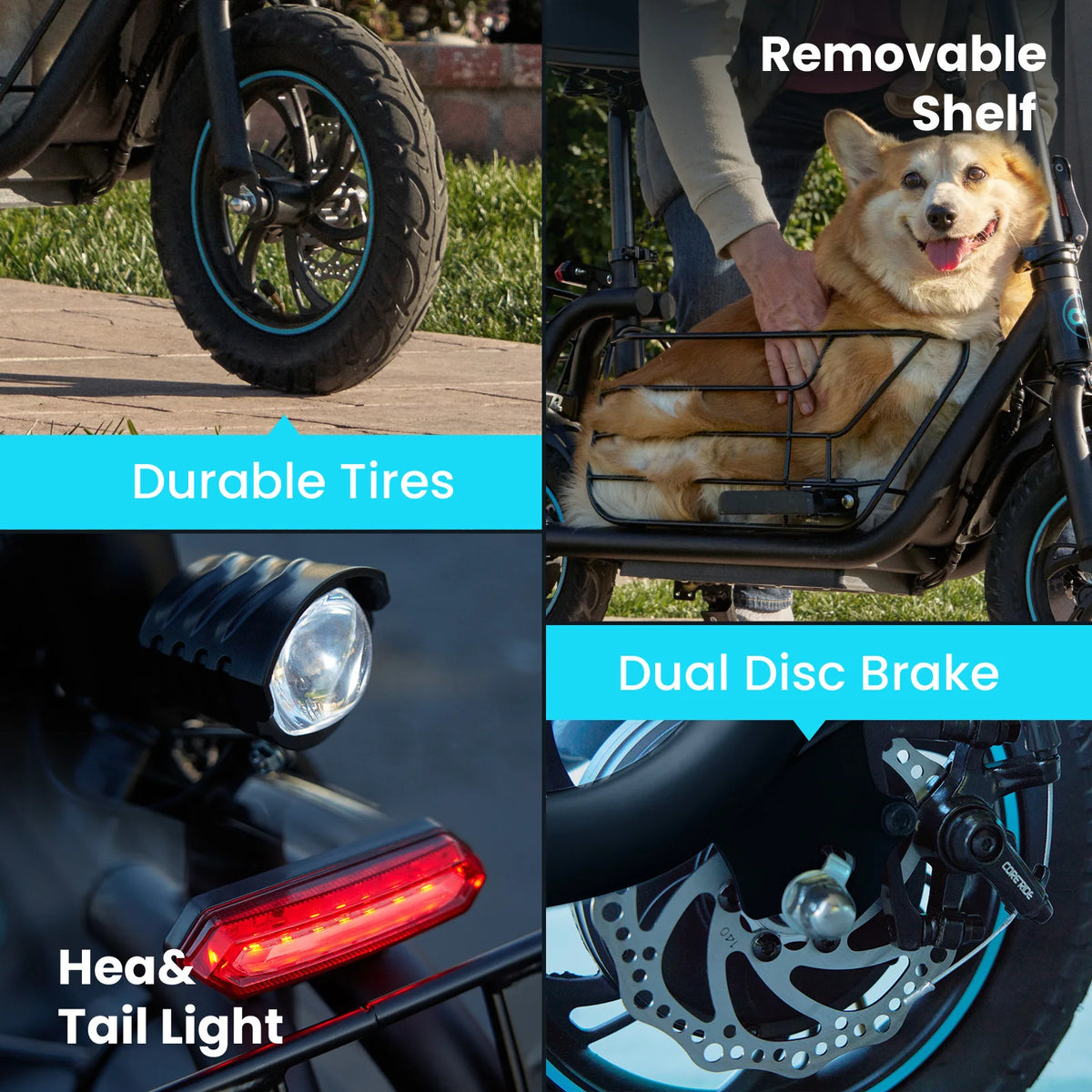 Gyroor Adult Foldable Electric Scooter With Basket And Three Modes