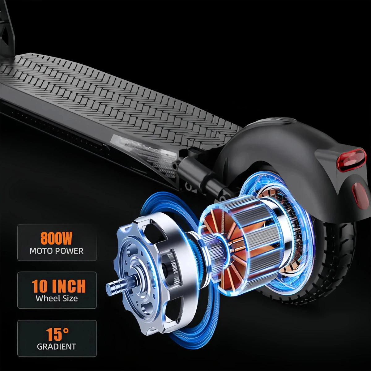 Bikydrom Electric Scooter With 800w Motor And Led Display