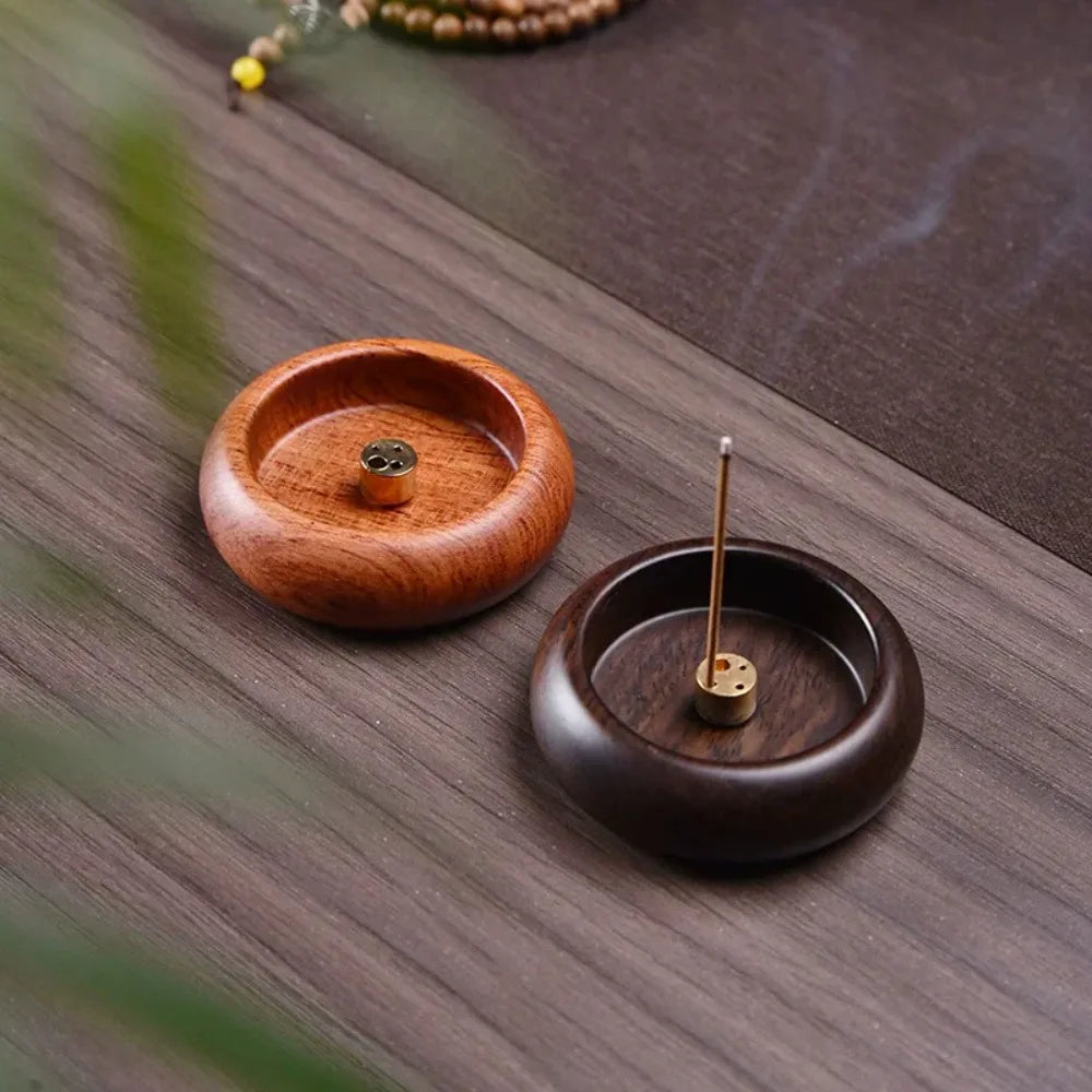 Wooden Incense Burner Holder with Ash Catcher for Meditation