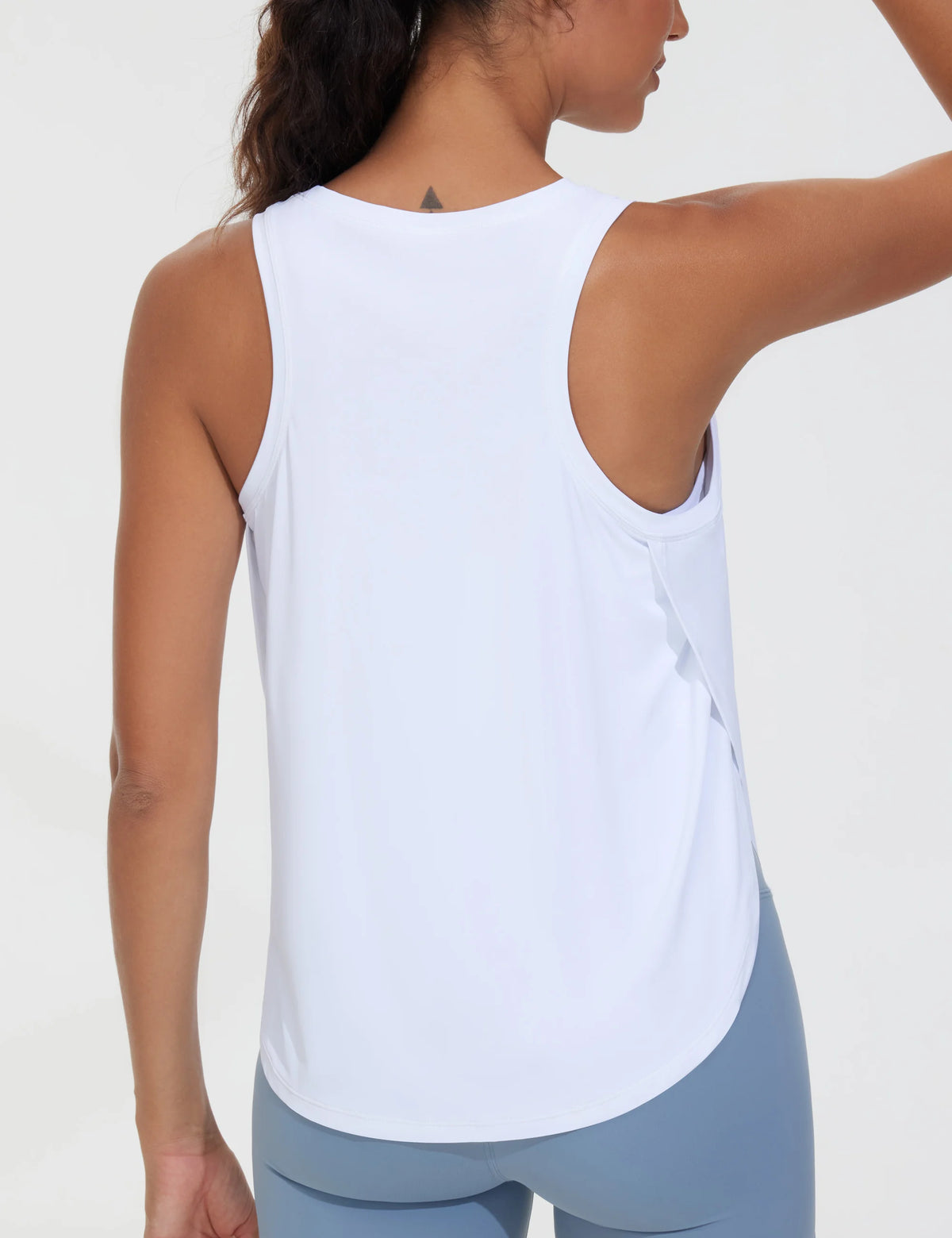 THE GYM PEOPLE Womens Racerback Workout Tank Tops Split Side Loose Fit Sleeveless Yoga Running Shirts with Curved Hem