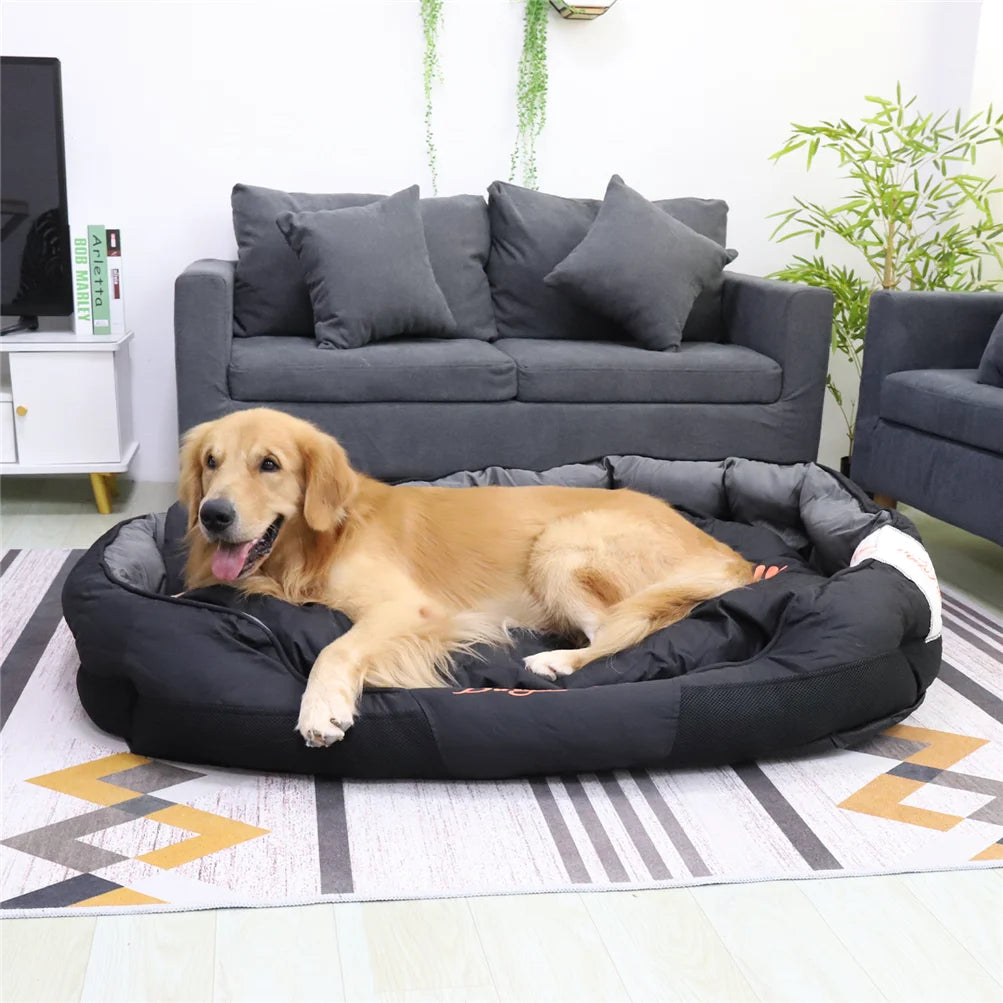 Bingopaw Waterproof Oxford Dog Bed With Removable Calming Cushion