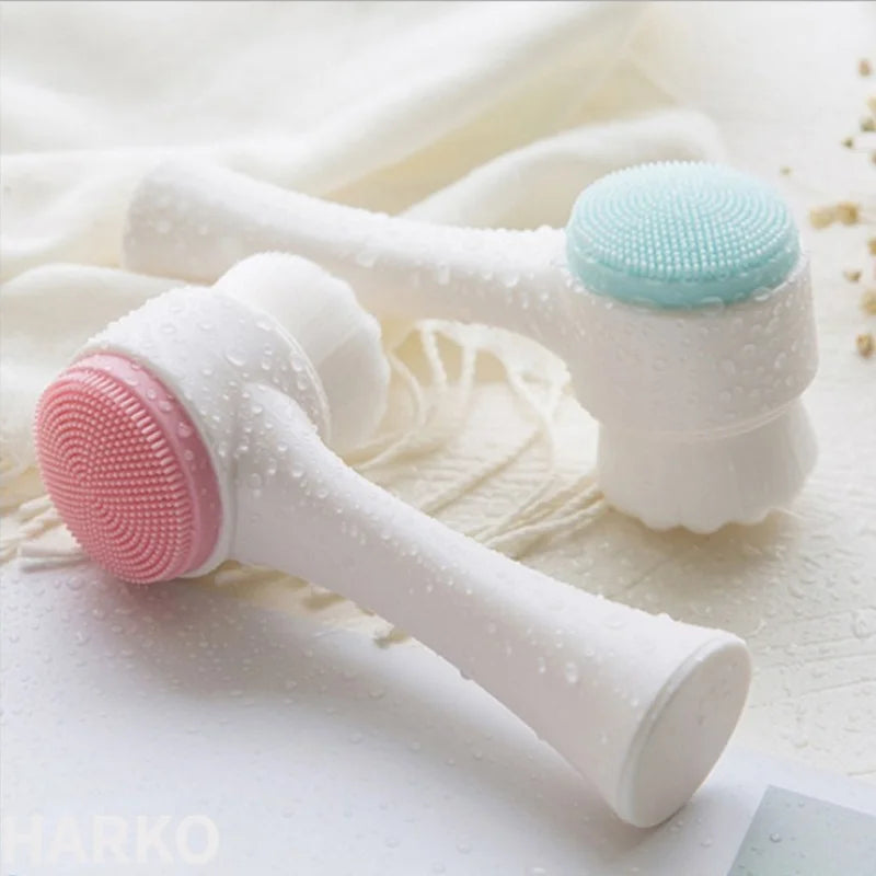 Double Sided Silicone Facial Brush For Deep Pore Cleansing