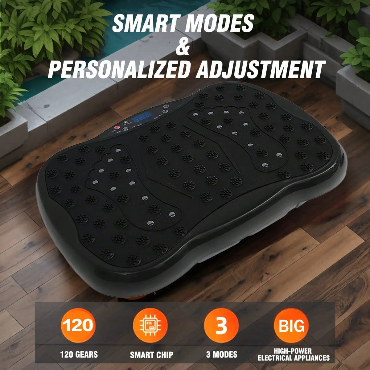 Vibration Plate Fitness Platform Exercise Machine Vibrating Lymphatic Drainage Shaking Full Body Shaker Workout Vibrate Stand Shake Board Sport Gym For Weight Loss Fat Burner For Women Men