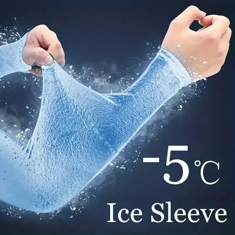 Ice Silk Cooling Arm Covers For Outdoor Sun Protection