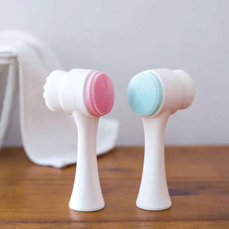 Double Sided Silicone Facial Brush For Deep Pore Cleansing