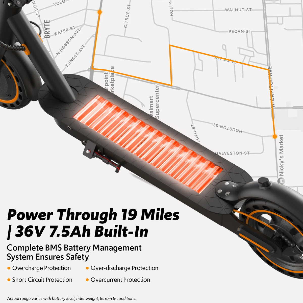 Osboo Foldable Electric Scooter With App Control And Lighting