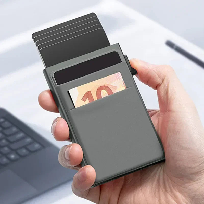 Smart Rfid Metal Pop Up Credit Card Holder Wallet Case