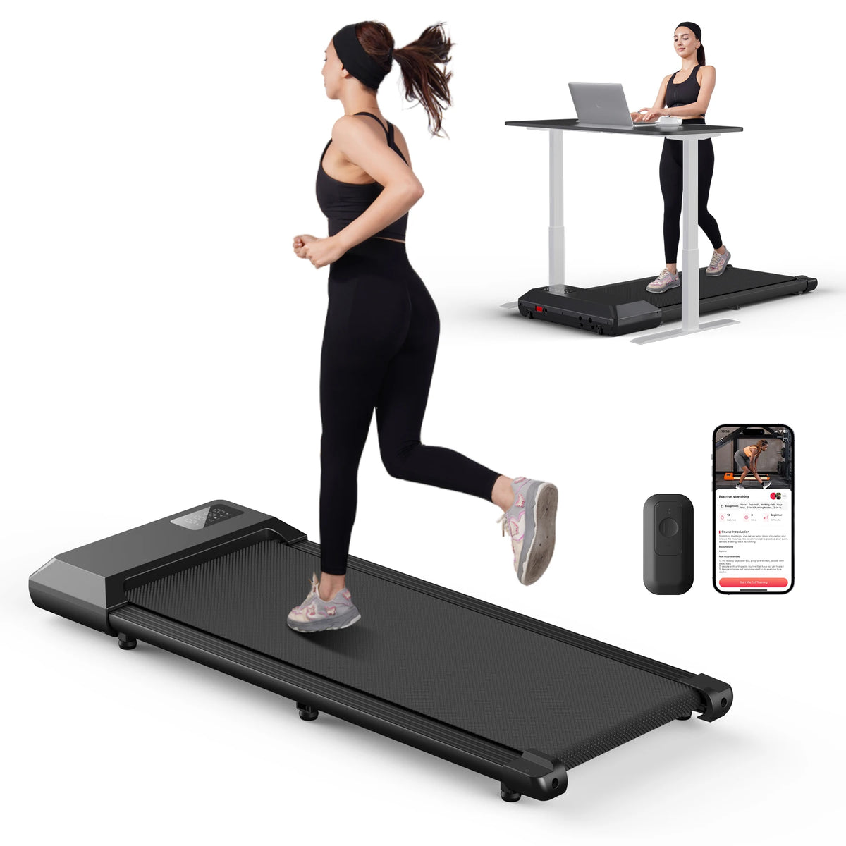 Superun Treadmill For Home With Bluetooth LCD Display