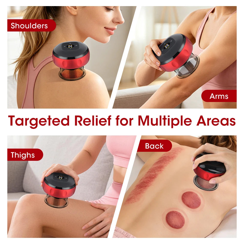 Intelligent Vacuum Cupping Massager With 12 Gears And Heating Function