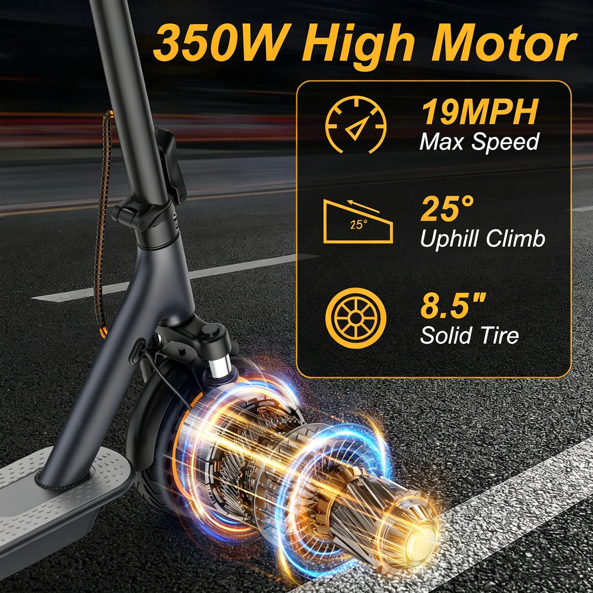 AOVOPRO 350W Electric Scooter With App Control And Dual Suspension