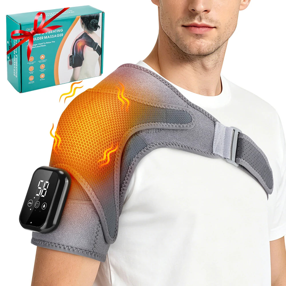 PASTSKY Rechargeable Heated Shoulder Massager With Vibration Control