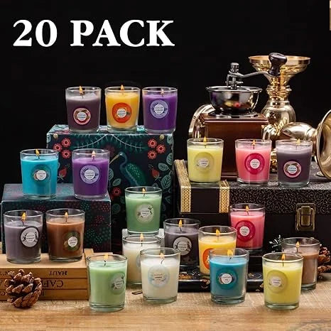 Fclayvts Scented Soy Wax Candle Gift Set With Aromatherapy Scents