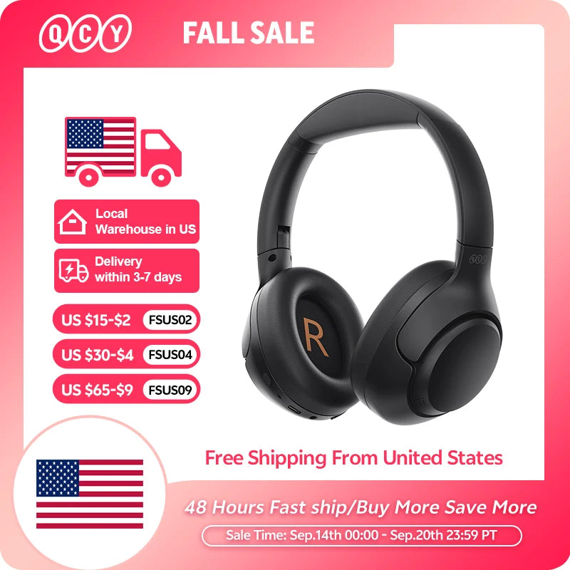 QCY H3 Wireless Headphones With Active Noise Cancellation
