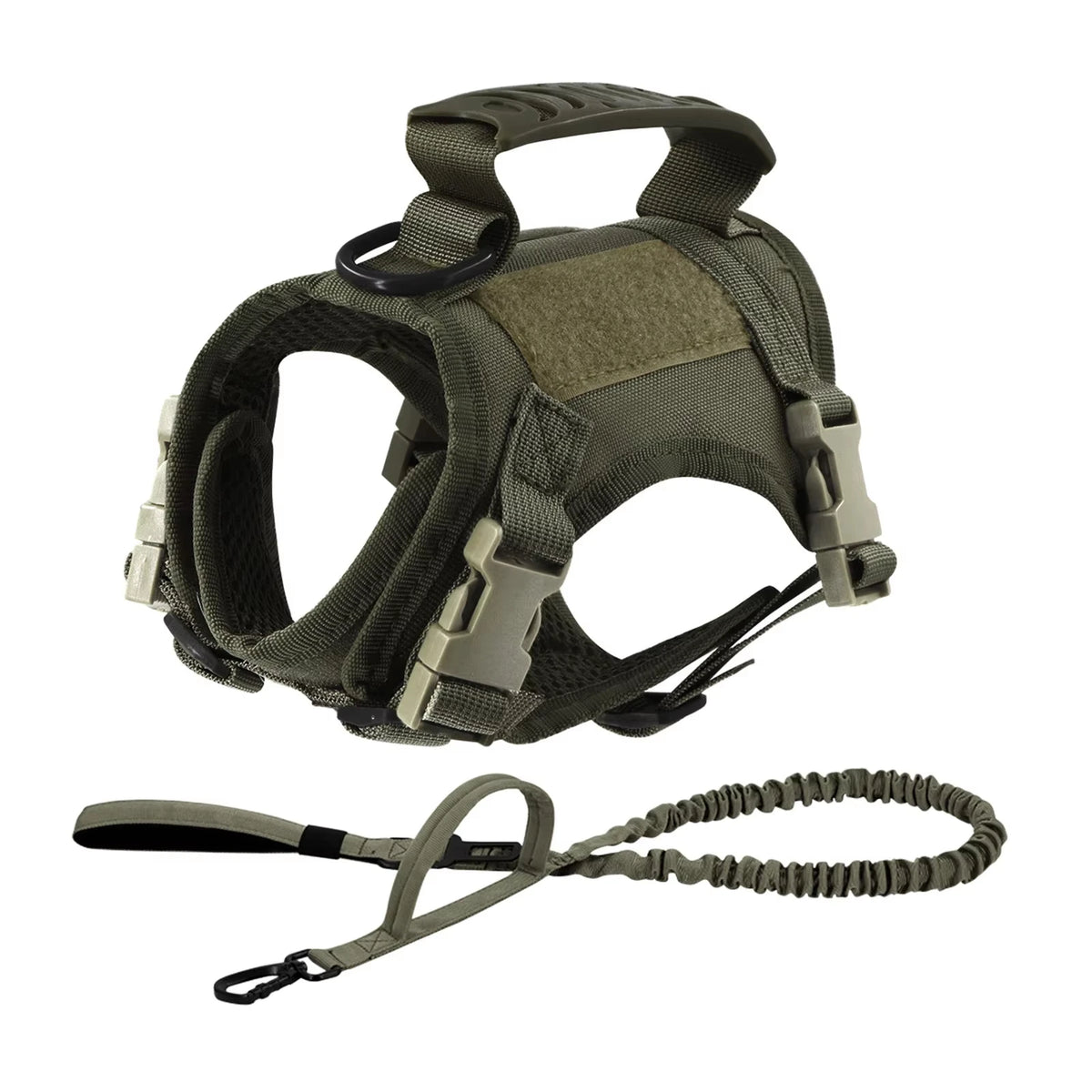 Tactical Padded Adjustable Harness Leash Set For Dogs And Cats