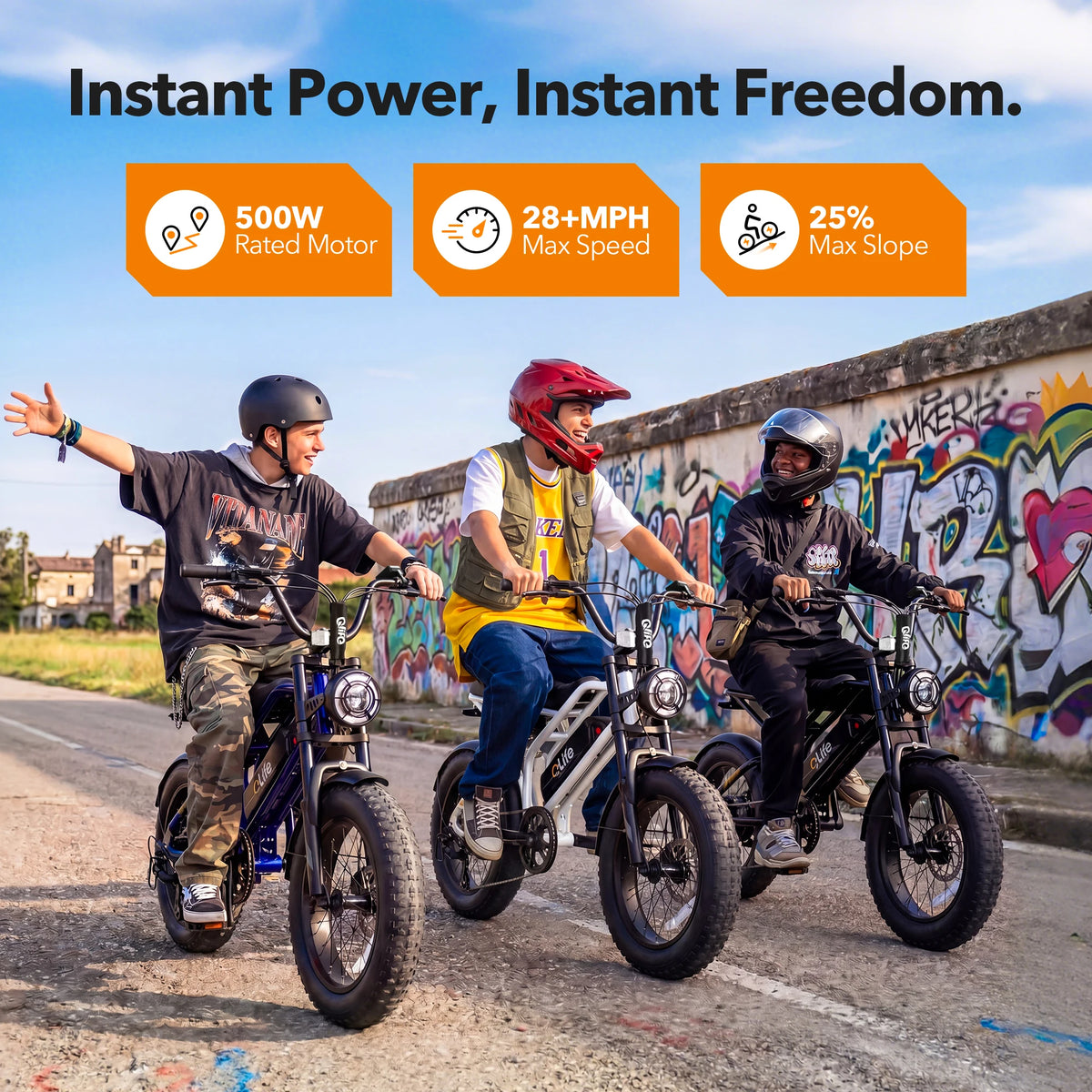 Qlife Spark D1 Fat Tire Electric Bike With Full Suspension