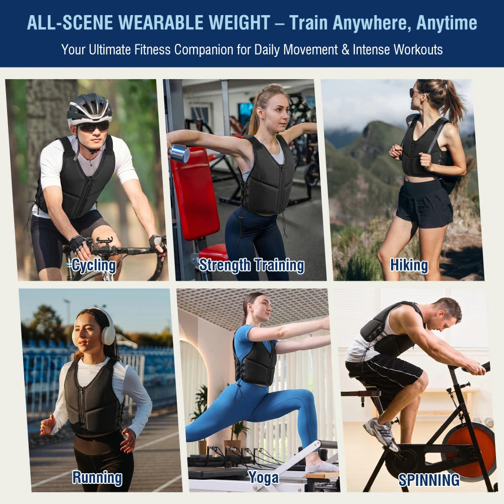 Adjustable Weighted Vest For Running And Fitness Training