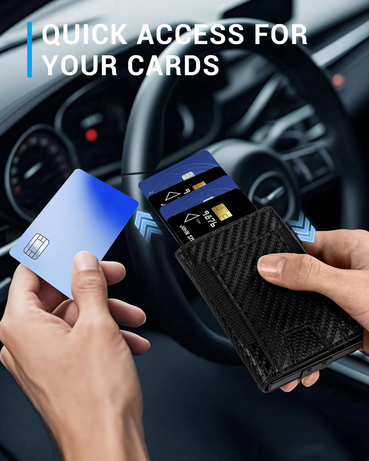 Slim Aluminum RFID Blocking Wallet With Metal Money Clip