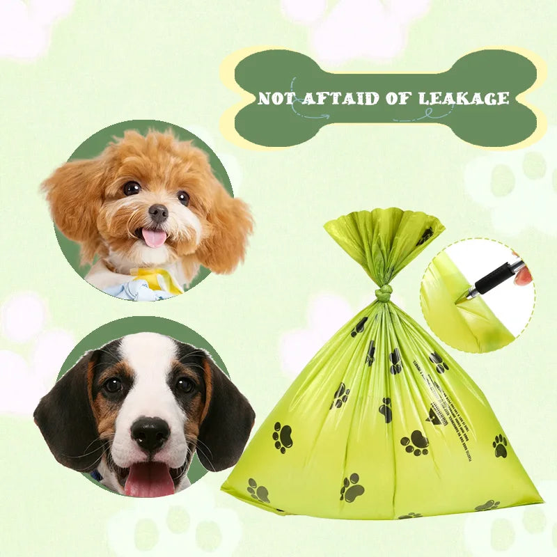 Extra Thick Leak Proof Paw Print Pet Waste Bag Rolls