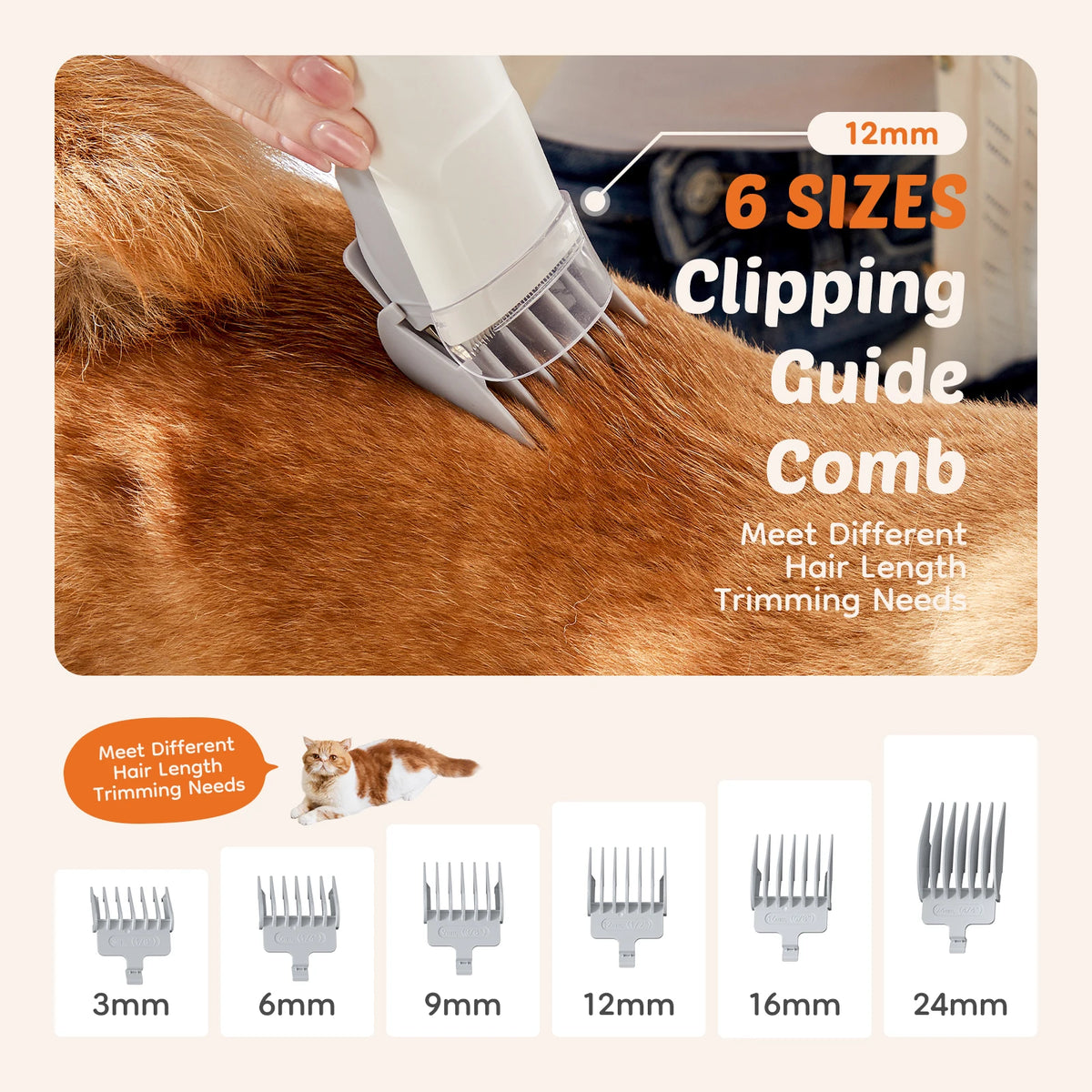 JHK Pet Grooming Vacuum Kit With Clippers And Grooming Attachments