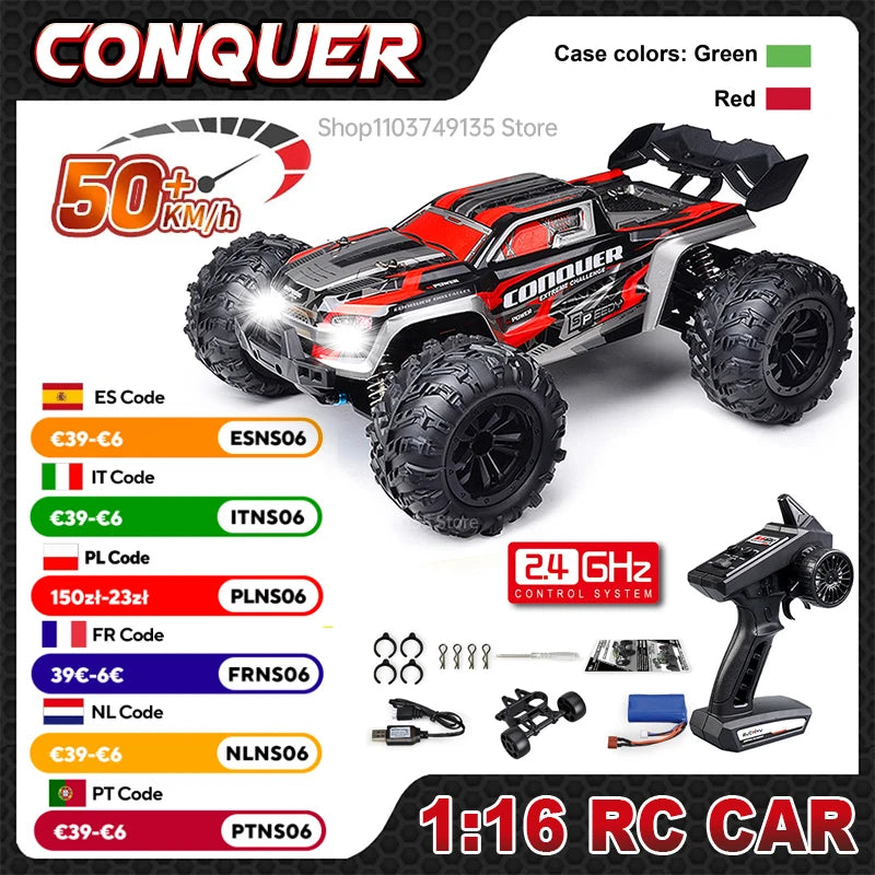 Wltoys 1:16 Large Off Road 4WD Monster Truck Rc Car