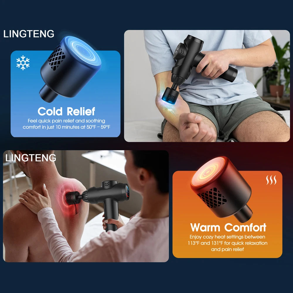 Lingteng Hot Cold Deep Tissue Percussion Massage Gun
