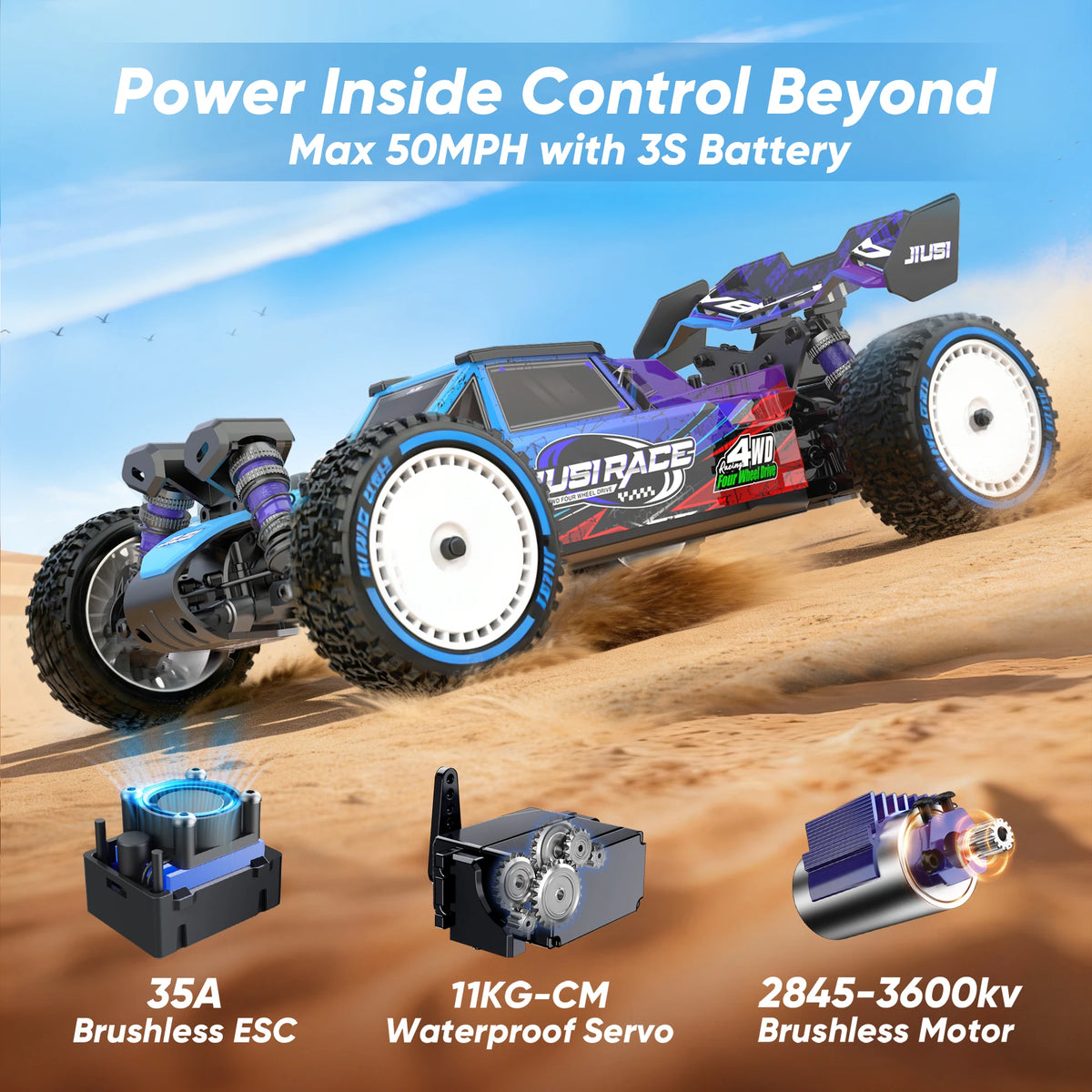 JIUSI WB12 PRO Brushless 4WD High Speed Off-Road RC Car