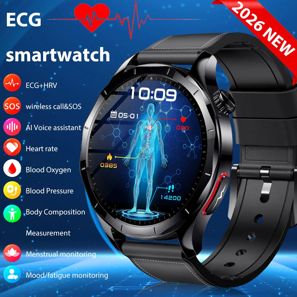 Marsyu Smartwatch With Ecg Ppg Blood Pressure Health Tracker