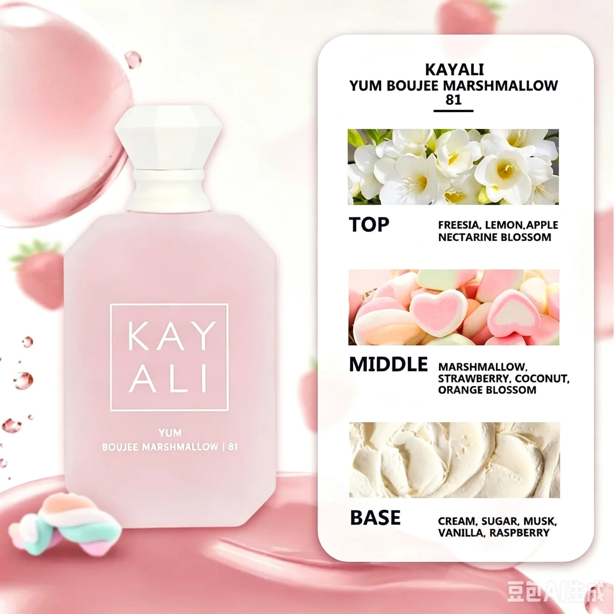 Kayali Yum Boujee Marshmallow Eau De Parfum Sweet Gourmand Fragrance