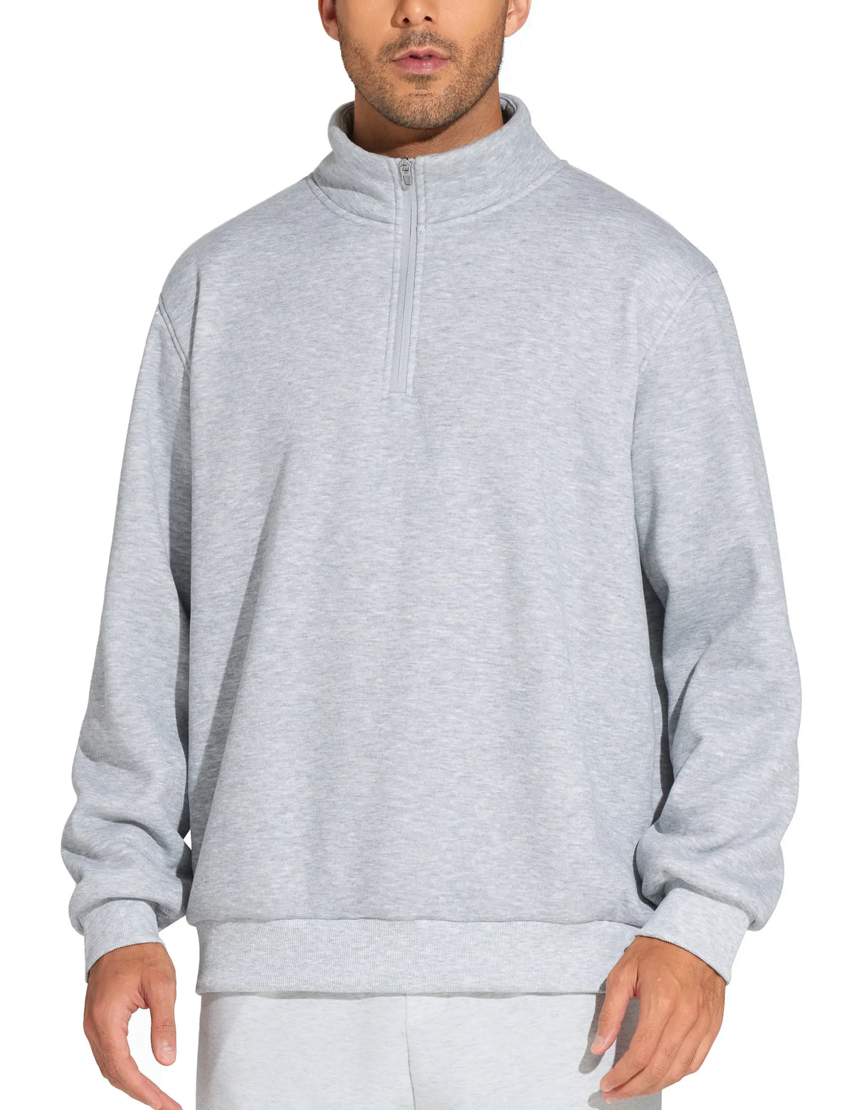 THE GYM PEOPLE Men's Half Zip Sweatshirt Long Sleeve Fleece Pullover Basic Workout Tops