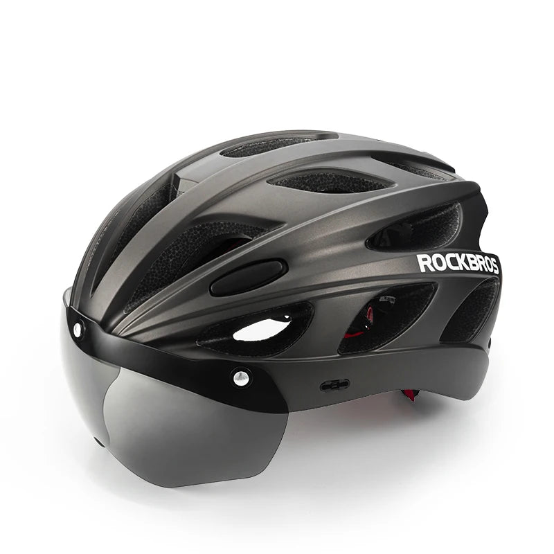 Rockbros Lightweight Cycling Helmet With Goggles For Riding