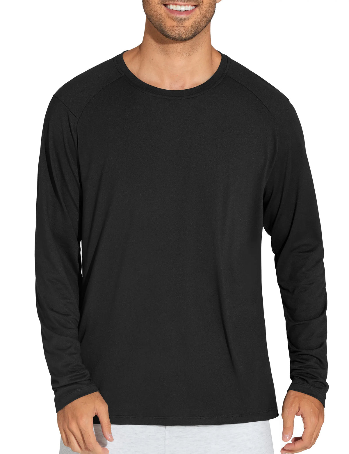 THE GYM PEOPLE Men's Long Sleeve Soft Workout Shirts UPF 50+ Fall Lightweight Athletic Pullover Tops for Hiking Running