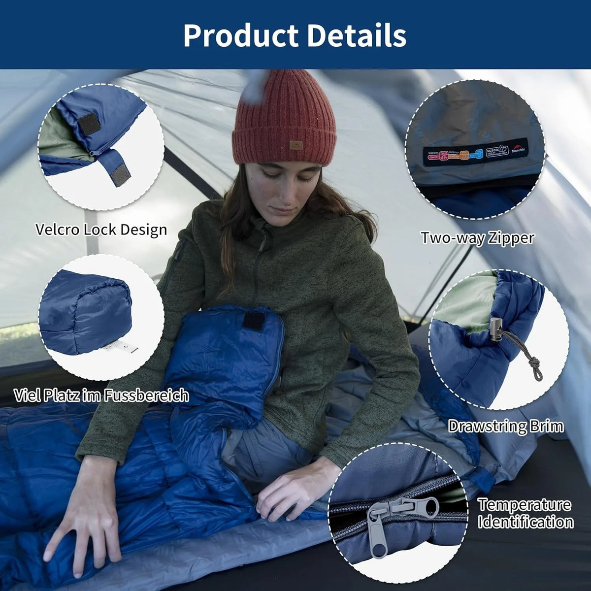 Naturehike Warm Mummy Sleeping Bag For Winter Outdoor Camping