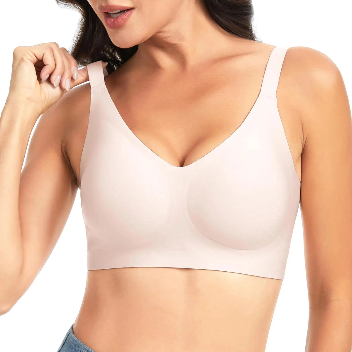 THE GYM PEOPLE Women’s Wireless Seamless Bras Full Coverage Comfortable Bralette Invisible Everyday Tshirt Bra Padded