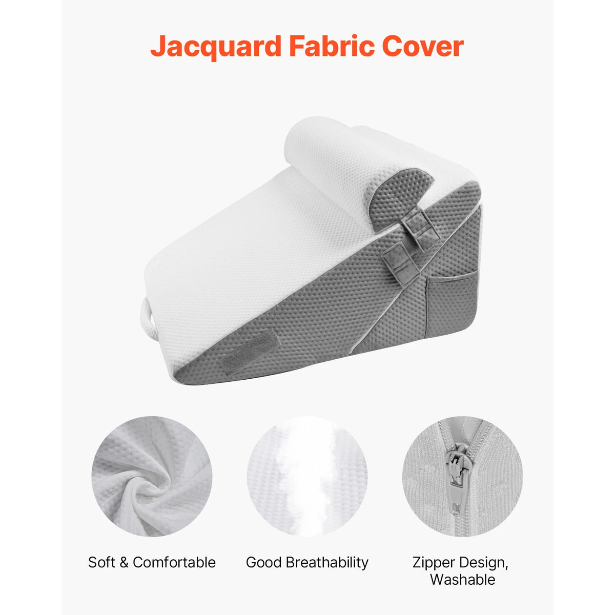 SucceBuy Adjustable Orthopedic Bed Wedge Pillow for Pain Relief