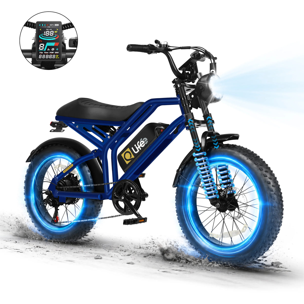 Qlife Spark D1 Fat Tire Electric Bike With Full Suspension