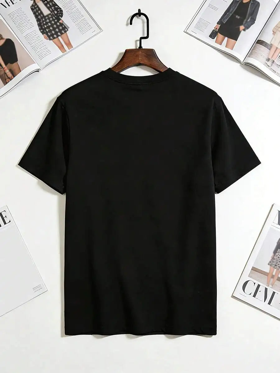 1pc Mens Clothes It Is What Print Black TShirt, Unisex Casual Crew Neck Tshirt, Plus Size Men's Clothing 5XL, Lightweight 220gsm