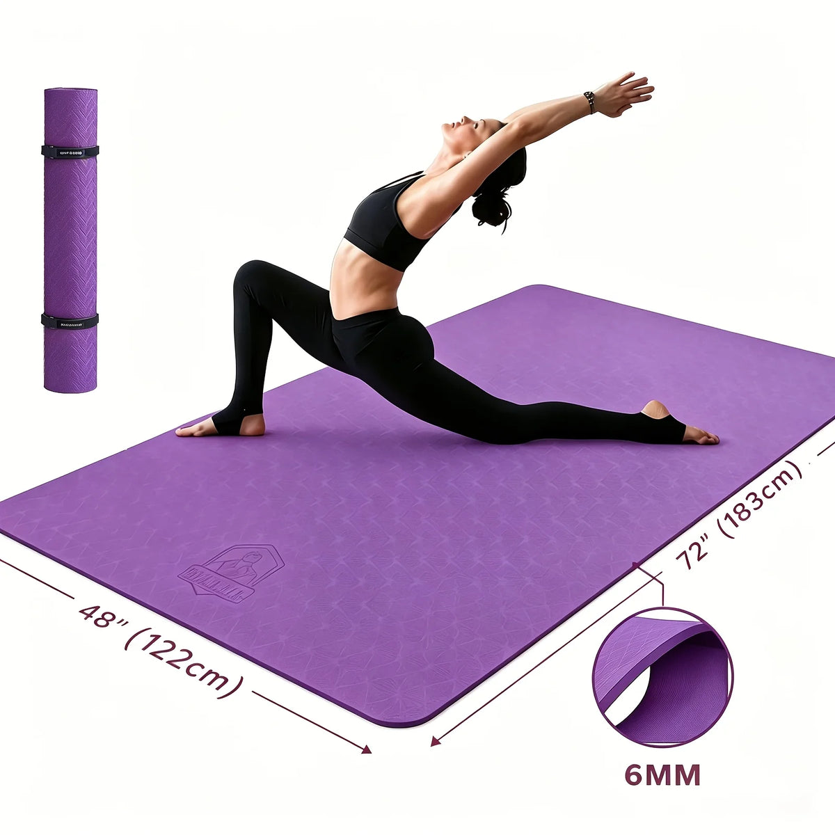 Hapbear TPE Extra Large Non Slip Yoga Mat With Bag