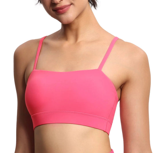 The Gym People Womens Adjustable Wireless Removable Padding Workout Bra