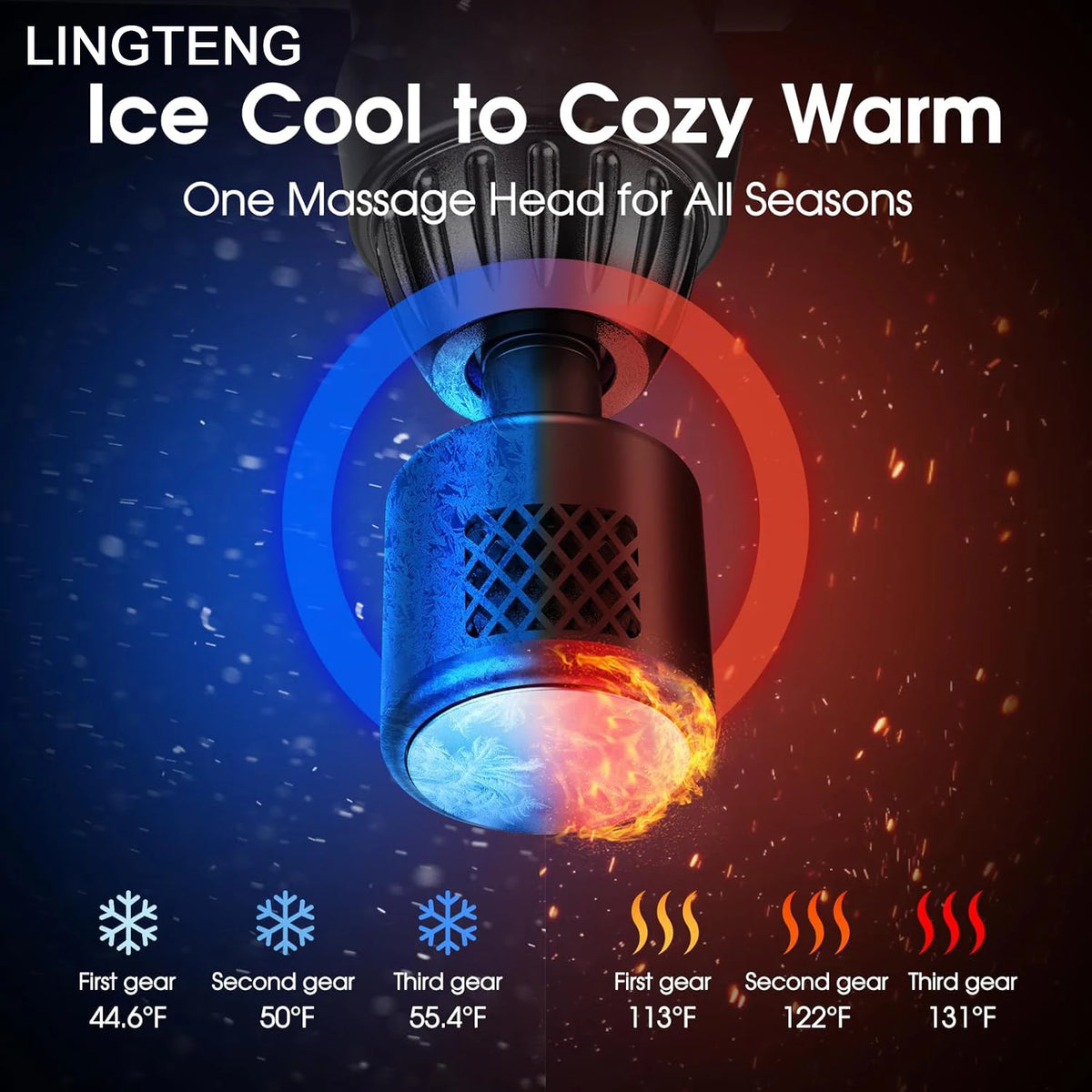 Lingteng Hot Cold Deep Tissue Percussion Massage Gun