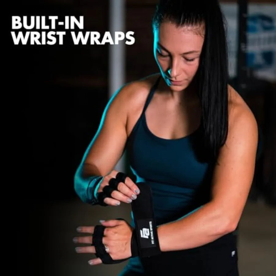 Ventilated Weight Lifting Gloves With Built-in Wrist Wraps For Gym