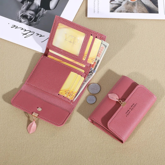 Minimalist Trifold PU Card Holder And Casual Clutch Wallet