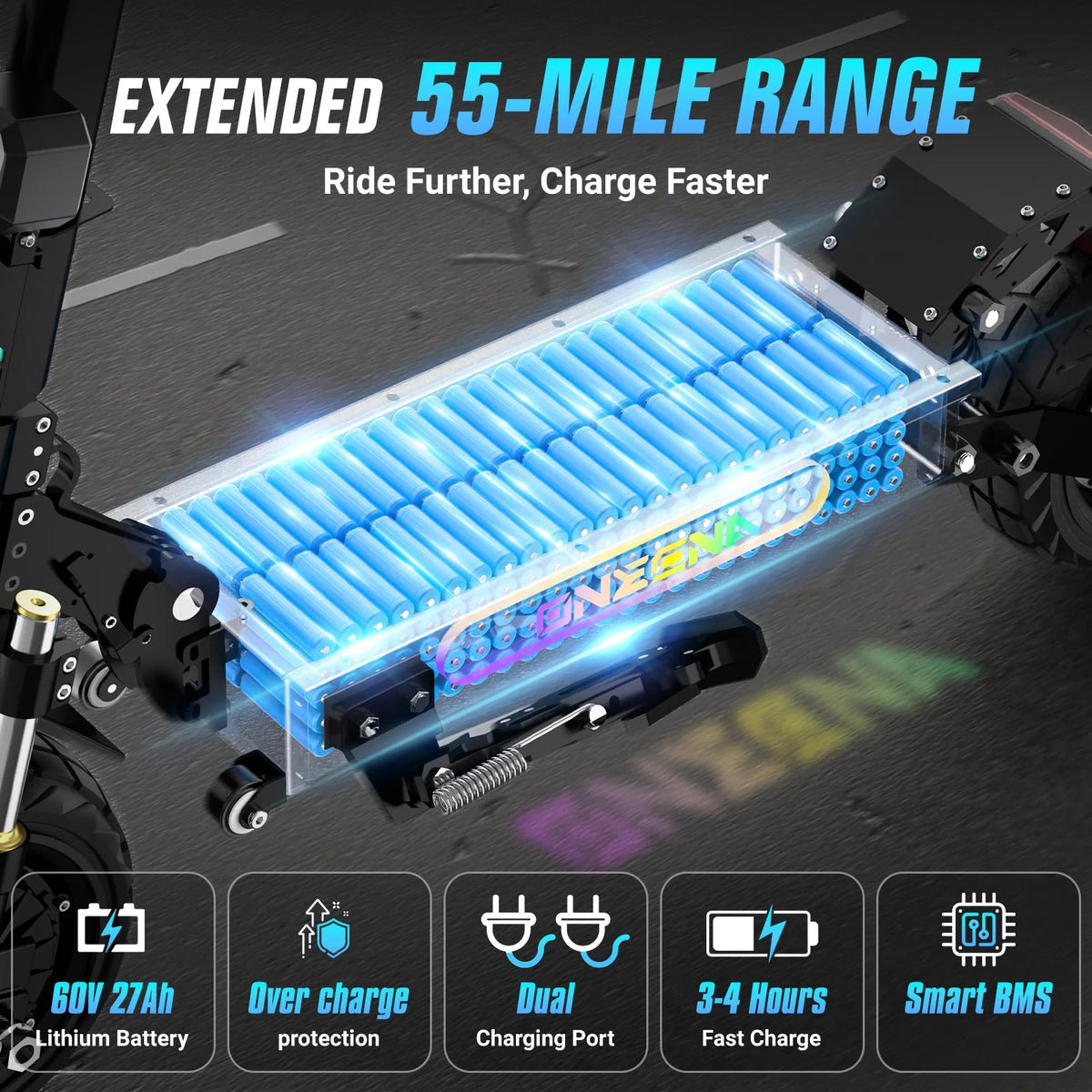 Fengqs 5600W Dual Motor Adult Foldable Electric Scooter