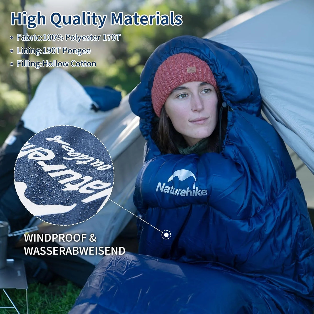 Naturehike Warm Mummy Sleeping Bag For Winter Outdoor Camping