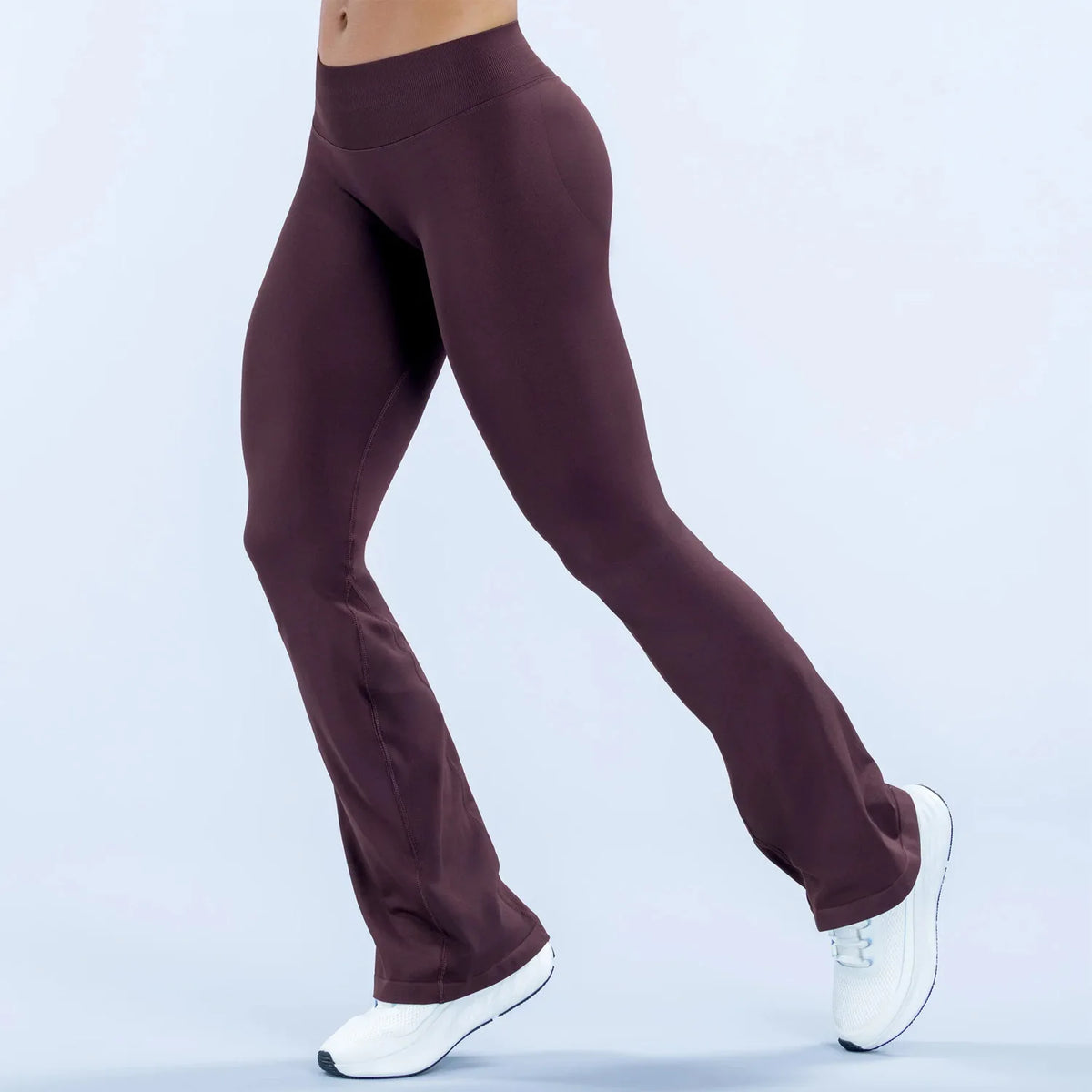 NCLAGEN Women Seamless Flared Yoga Leggings With Scrunch Booty
